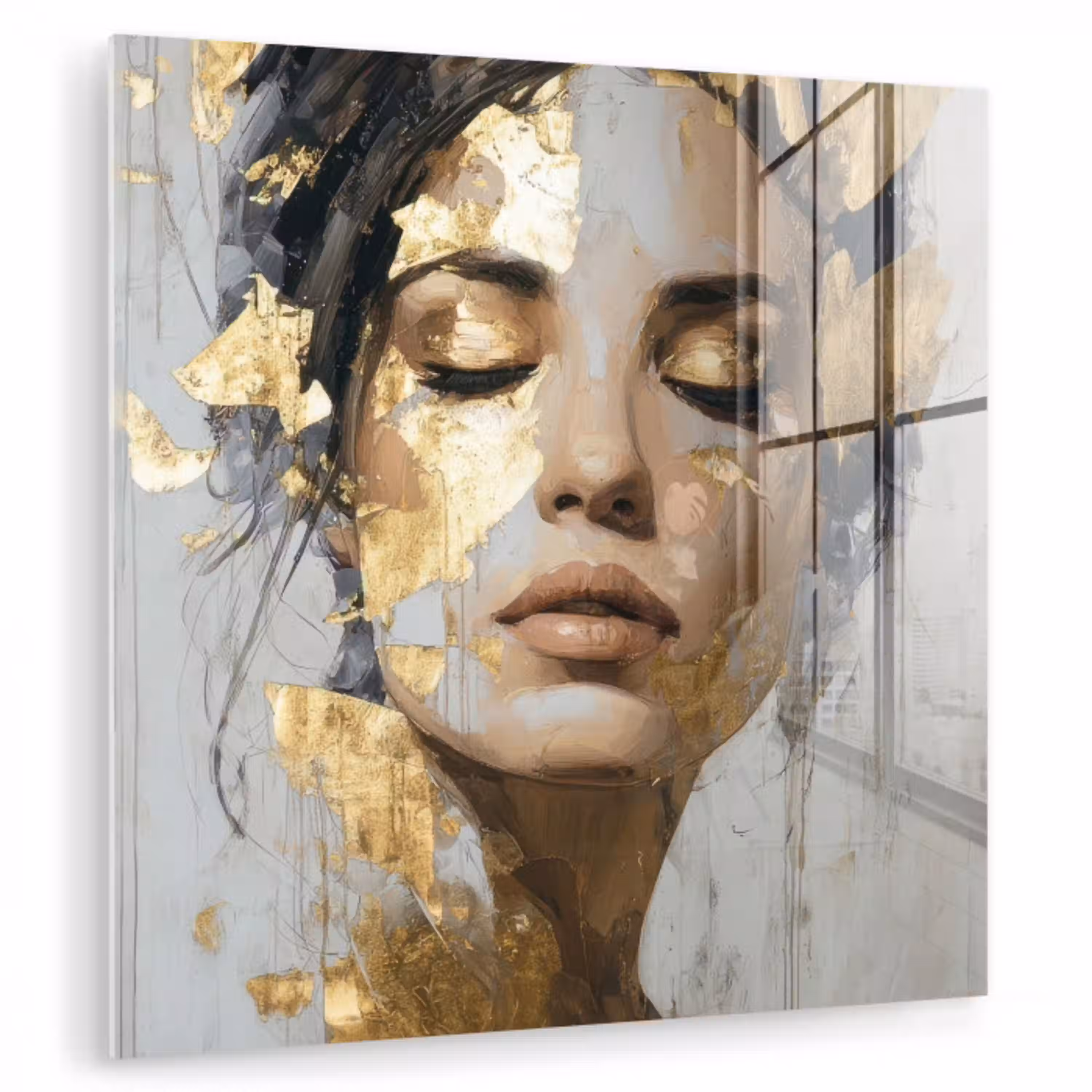 Sierlijk - Vrouw - Goud - Ogen plexiglas 5mm klein -zzzproduct_nieuw