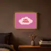 Girl power - Wolk - Roze Light Box met batterij (Wandlamp) middel -sfeer4