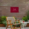 Santa - Wine - Rood - Kerst - Kerstman Tuinposter op houten frame 2 cm dik klein -sfeer3