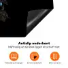 Schedel - Blauw - Bloemen - Bladeren Inductie beschermer vinyl 3mm klein -zzzzzzz-td-onderkant