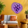 Druif - Disco - Glitter - Paars Wandcirkel Organisch Plexiglas middel -sfeer4
