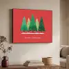 Minimalistisch - Kerstbomen - Rood - Sneeuw Textielframe zwart klein -sfeer3