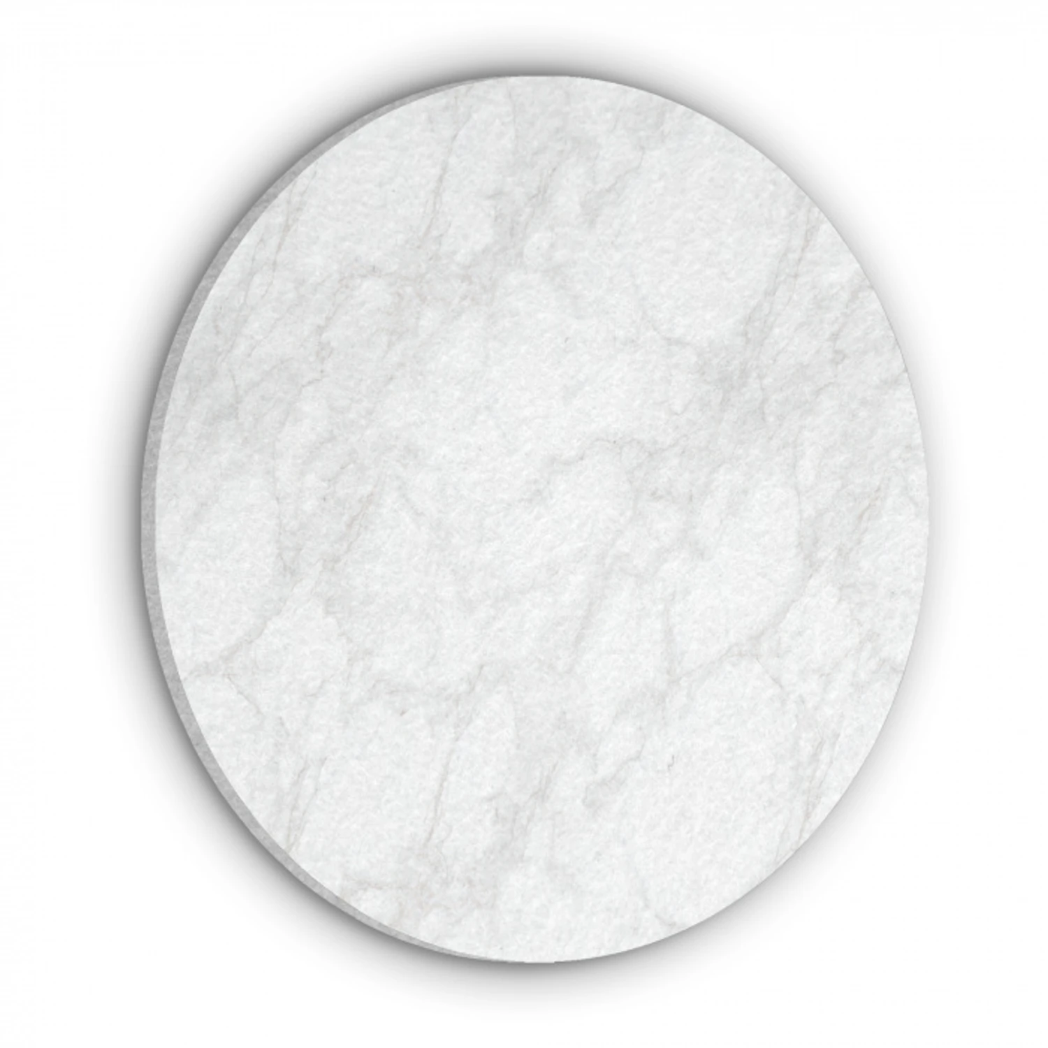 Minimalistisch - Wit - Grijze aders Akoestische PET Vilt - Rond klein 838 -3d