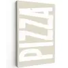 Pizza - Decoratie - Japandi - Wit Tuinposter op houten frame 2 cm dik klein -3d