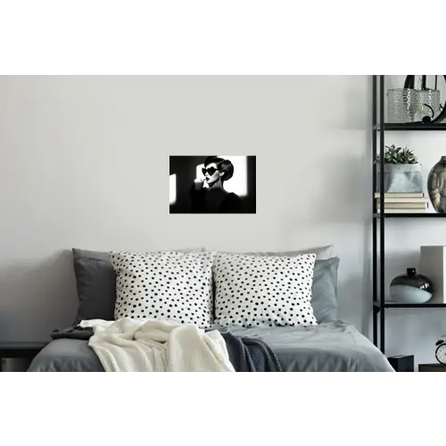 Vrouw - Zwart - Hart Muursticker klein -slaapkamer