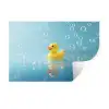Bubbels - Badeend - Geel Muursticker klein -3d