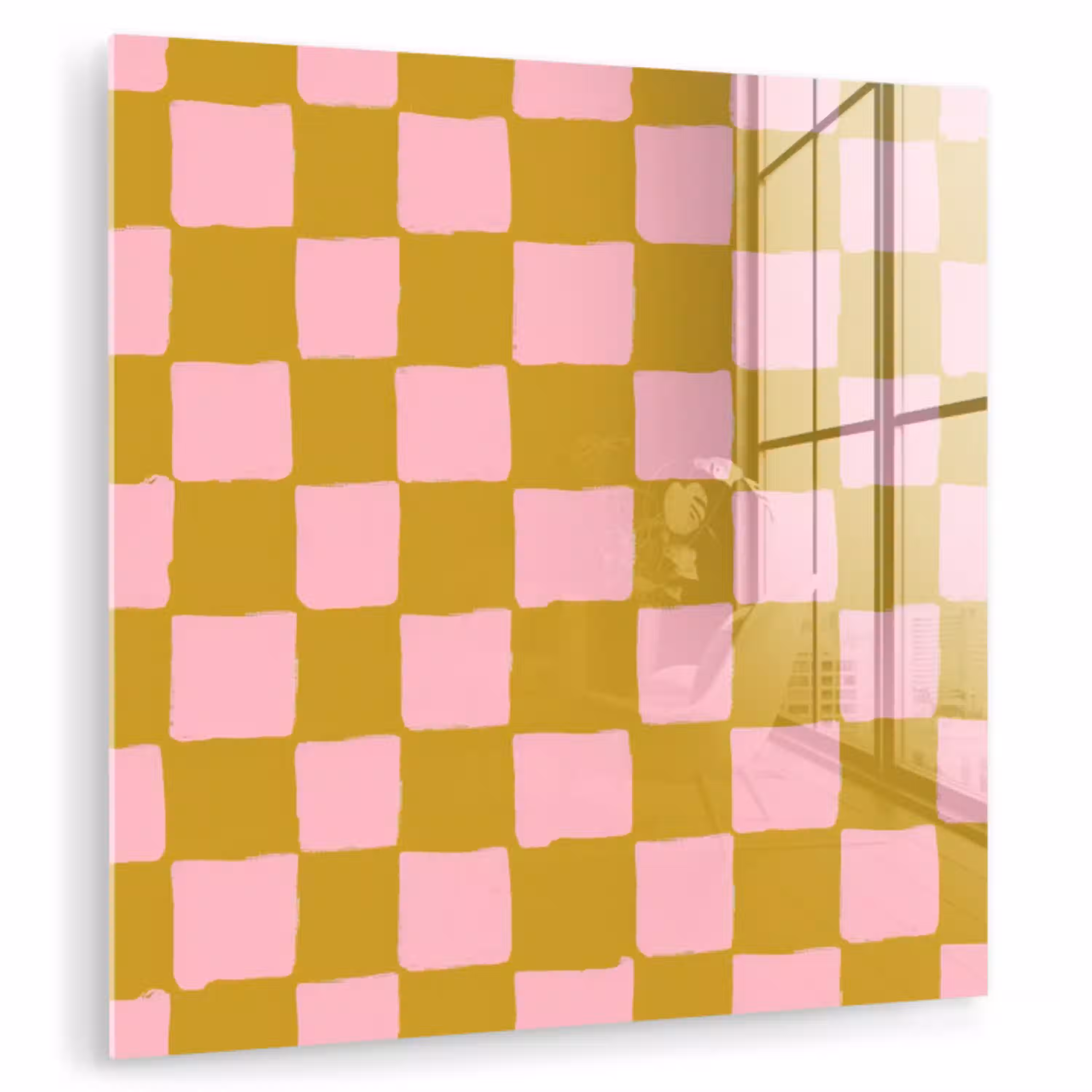 Patroon - Vierkant - Roze plexiglas 5mm klein 11 -zzzproduct_nieuw