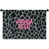 Panterprint - Zwart - Neonletters - Roze Wandkleed katoen klein -zz3d
