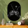 Whiskyglazen - Ijs - Spetters - Zwart Wandcirkel Ovaal Glas middel -sfeer2