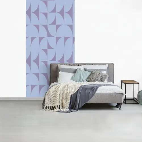 Blokken - Blauw - Paars - Patroon fotobehang vinyl groot 64 -slaapkamer