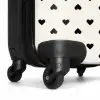 Valentijn harten in ruitpatroon zwart NBS - Handbagage koffer - Kinderen Unisex middel -wiel