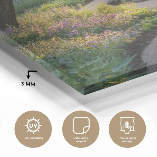 Pad - Bloemen - Park plexiglas 5mm klein -sfeer2