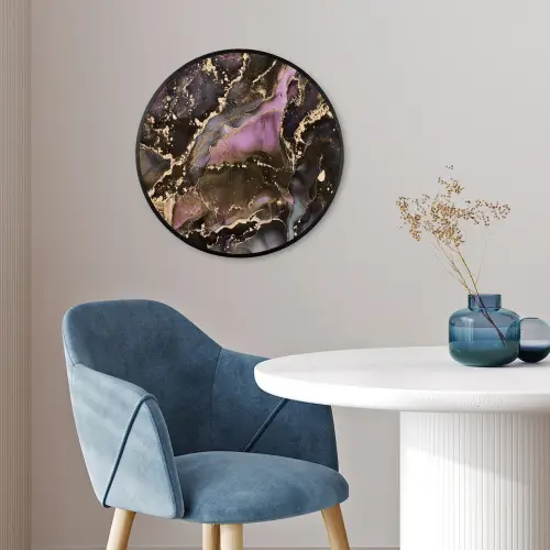 Marmer - Gold - Steen - Abstract Fotolijst rond zonder passe partout klein -sfeer2
