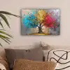 Boom - Kleurrijk - Grijs - Modern canvas 2cm klein -sfeer1