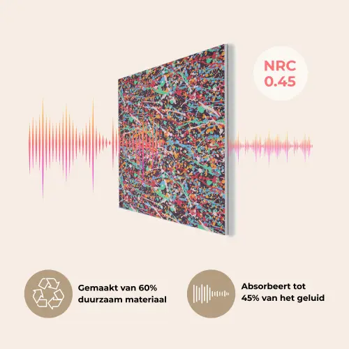 Spat - Abstract - Waterverf - Multi PET vilt klein 837 -USP_NL