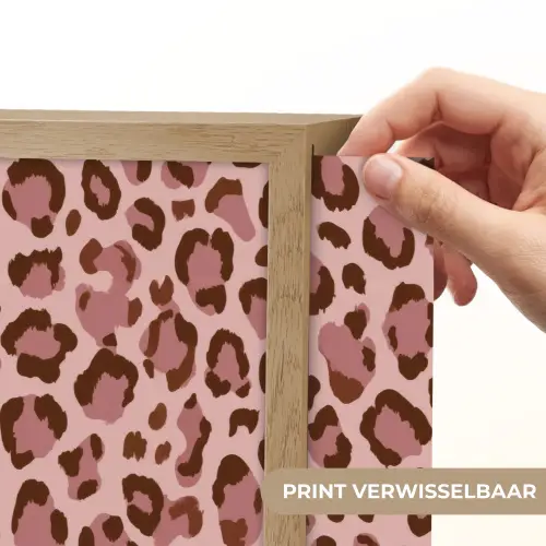 Luipaard - Patroon - Roze Light Box met batterij (Wandlamp) middel 907 -USP_websiteprintNL