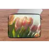 Tulpen - Roze - Zonnestralen laptophoes neopreen klein -tafel