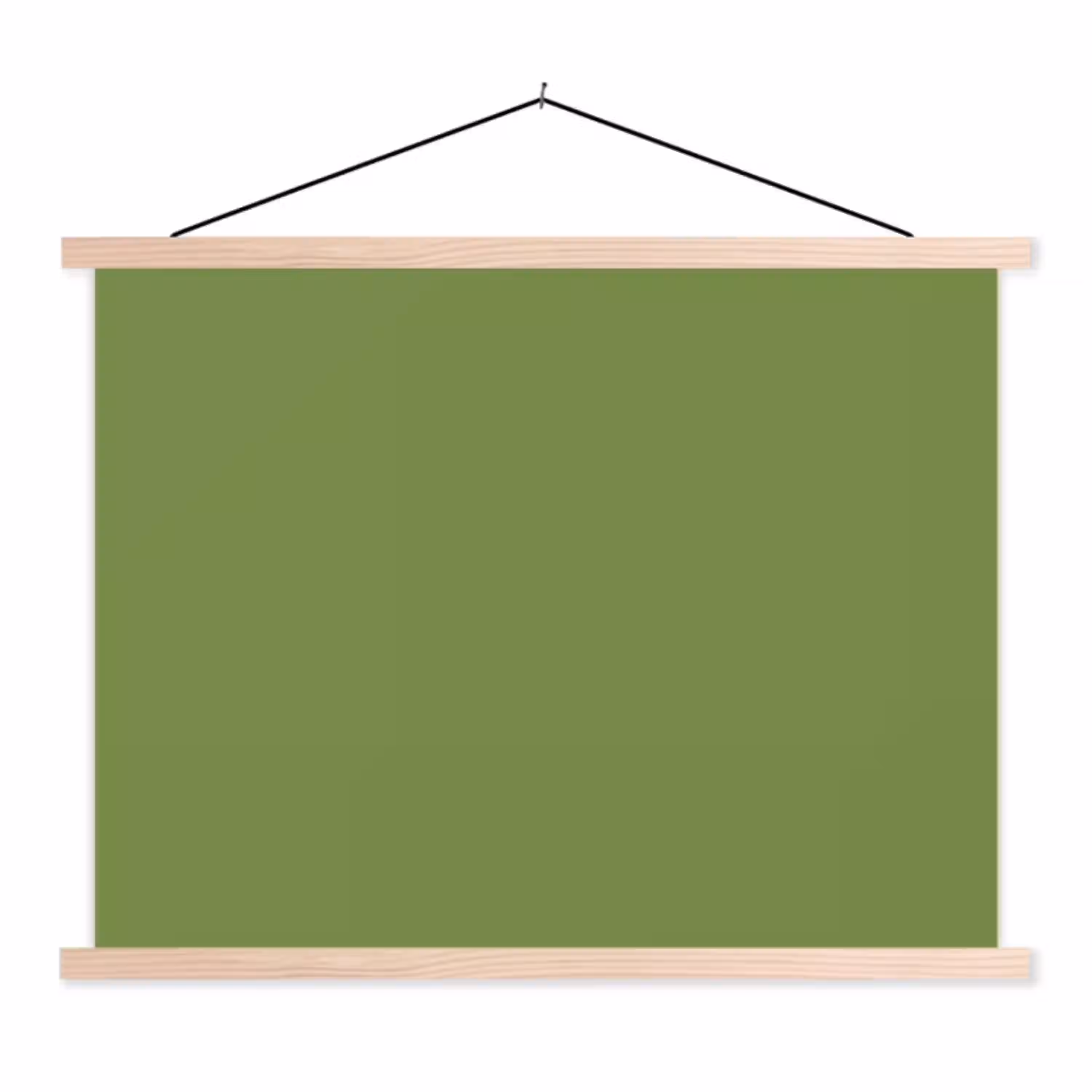 Moss - Green - Groen textielposter latten blank klein 122 -3d
