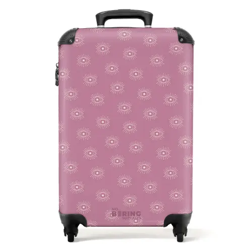 Boho - Paars patroon NBS - Handbagage koffer - Kinderen Unisex middel -productfoto_recht