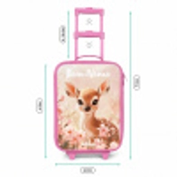 Hertje - Bloemen - Stippen - Roze Kinderkoffer - Roze klein -productfoto_formaten