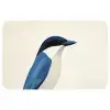 Illustratie - Blauw - Vogel Badmat klein -3d