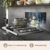 Sneeuwpop - Sneeuw - Winter - Bos keuken achterwand spatscherm klein -usp_NL