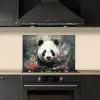 Panda - Wilde dieren - Bloemen - Natuur keuken achterwand spatscherm klein -sfeer1
