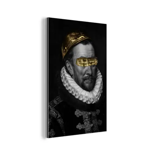 Willem van Oranje - Adriaen Thomasz - Zwart - Wit aluminium wit klein -3d