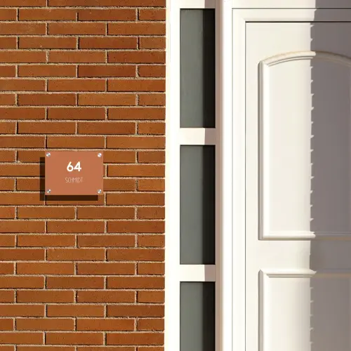 Terracotta - Modern Naambord Rechthoek middel -sfeer3-rechthoek-S