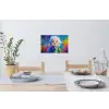 Oude man - Expressief - Kleurrijk Muursticker klein -eettafel