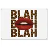 Lip - Rood - Quote tuinposter los doek groot -3d