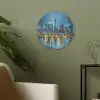 Skyline Toronto - Water - Stadslichten - Toren Akoestische PET Vilt - Rond klein -sfeer2