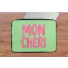 Mon cheri - Groen - Roze laptophoes neopreen klein -tafel