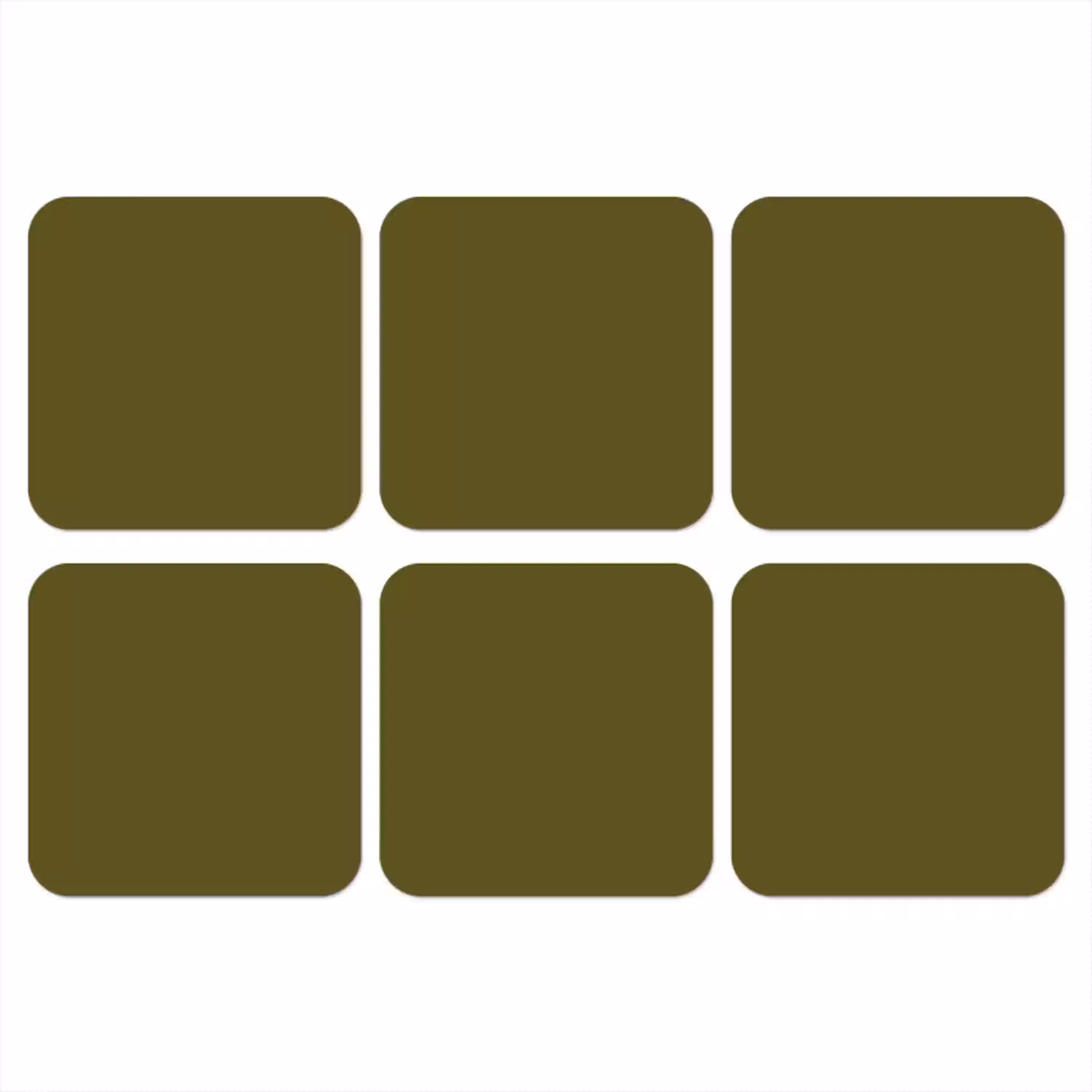 Dark - Olive - Groen onderzetter kurk middel 366 -3d