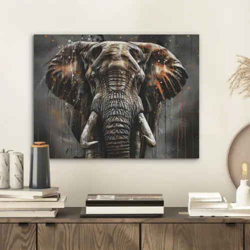 Olifant - Watercolor - Wilde dieren - Luxe PET vilt klein -sfeer1