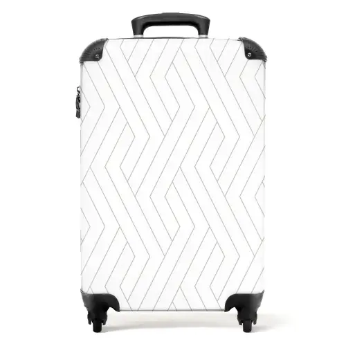 Grafisch - Patroon - Modern -  Schuin NBS - Handbagage koffer - Kinderen Unisex middel 644 -productfoto_recht