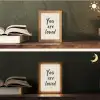 Minimalistisch - Beige - Love Light Box met kabel (Tafellamp) klein -sfeer3