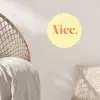 Nice - Oranje - Geel - Minimalistisch Wandcirkel behangsticker klein -sfeer4