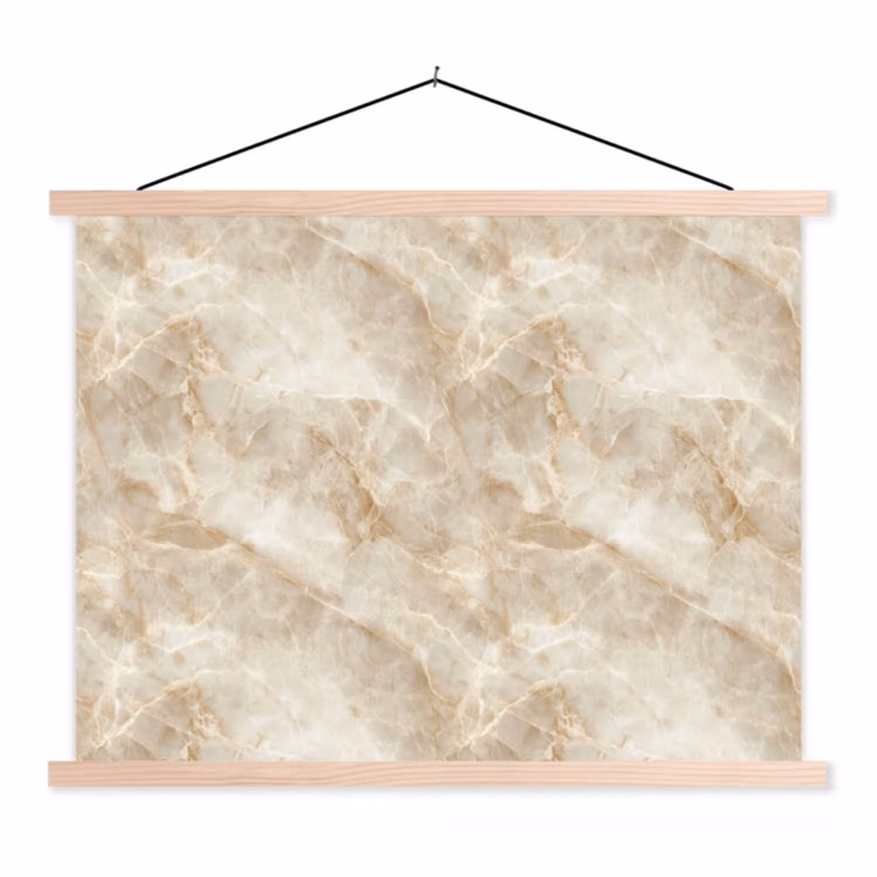 Lichtbeige - Onyx - Subtiel textielposter latten blank klein 122 -3d