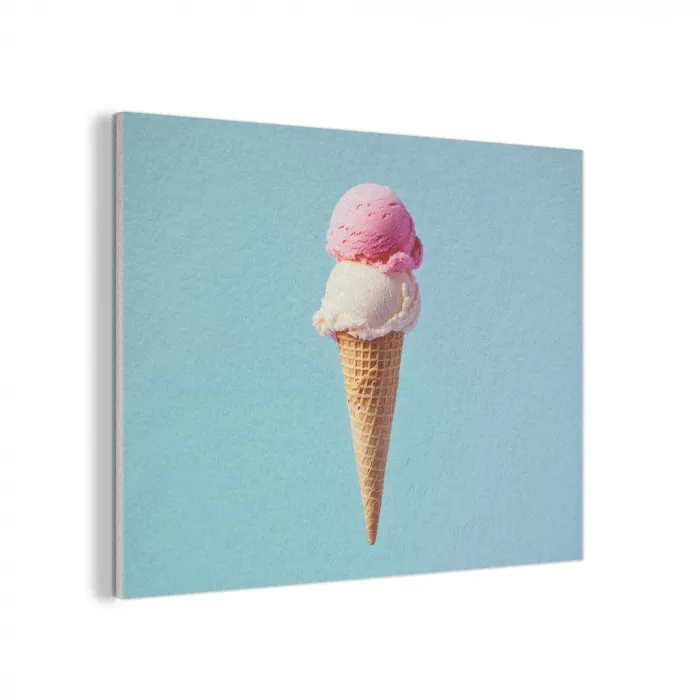 Bolletjes - Schepijs - Hoorntje - Blauw PET vilt klein -3d