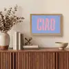 Ciao - Roze - Blauw - Golvend Light Box met kabel (Tafellamp) klein -sfeer2