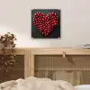 Kersen - Hart - Rood - Zwart plexiglas 5mm klein -sfeer4