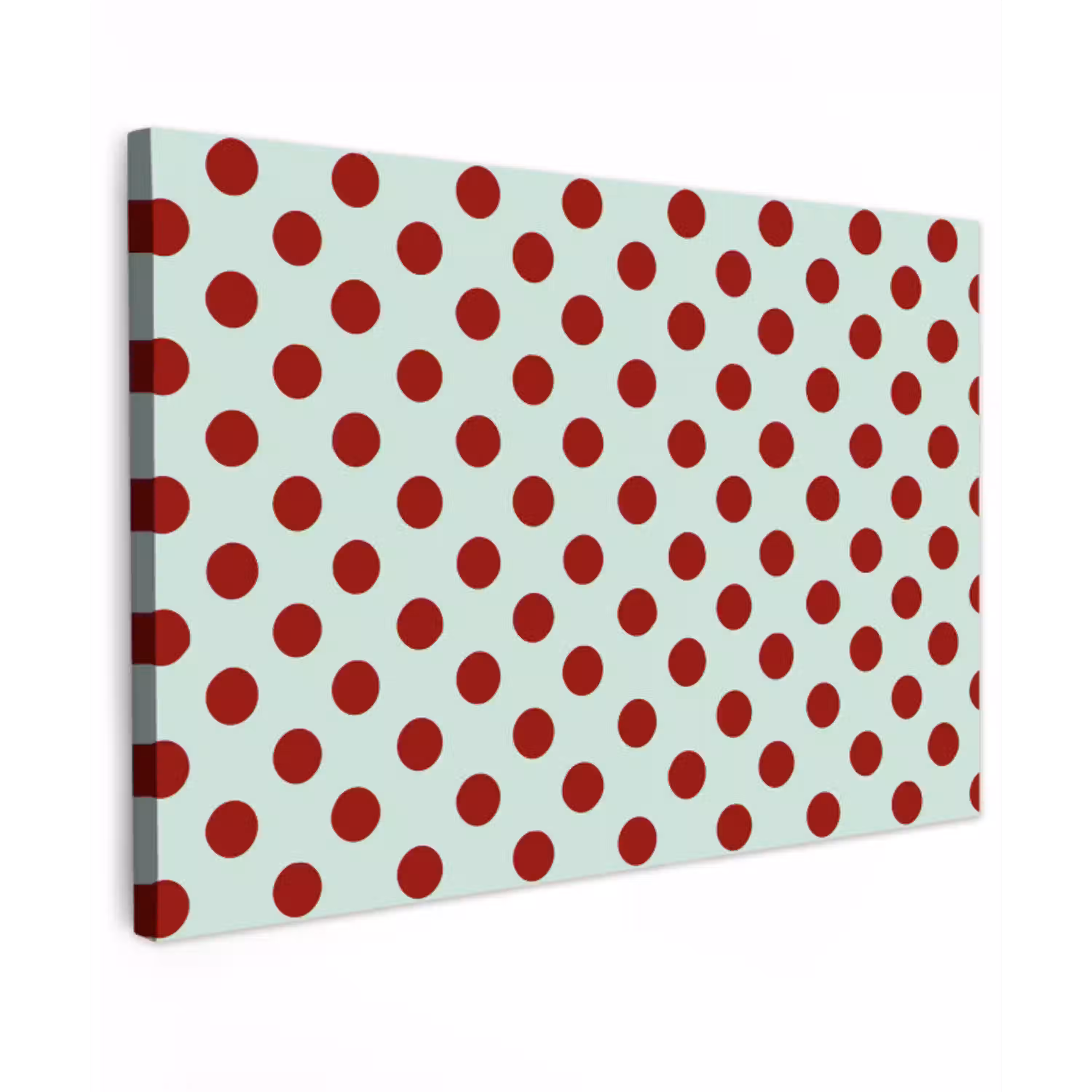 Polka - Dots - Rood canvas 2cm klein 34 -z3d