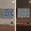 Abstract - Patroon - Blauw Light Box met batterij (Wandlamp) middel 907 -sfeer3