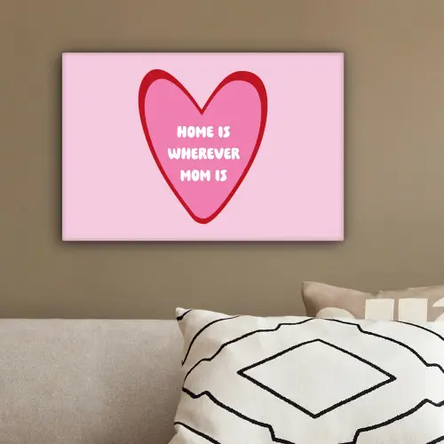 Quote - Moeder - Roze canvas 2cm klein -sfeer3