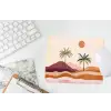 Palmbomen - Abstract - Zon - Heuvels muismat rubber klein -witbureau