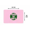 This is art - Tekst - Cirkel - Groen Placemat vinyl groot -specs