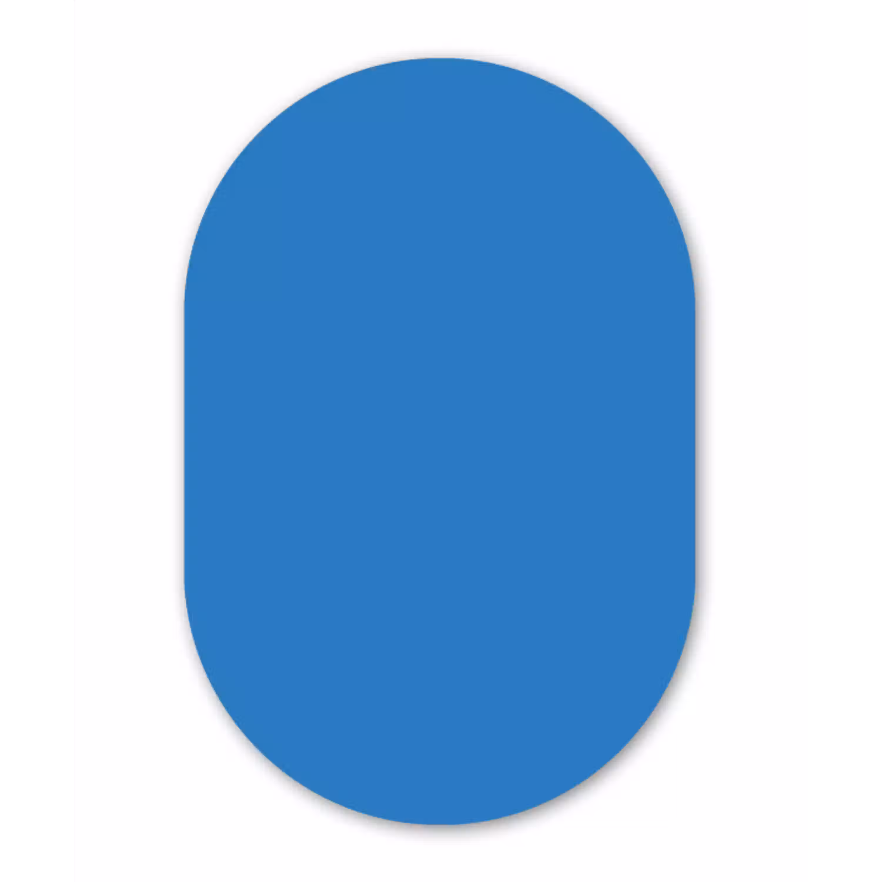 Royal - Blue - Blauw Wandcirkel Ovaal Aluminium middel 839 -3d