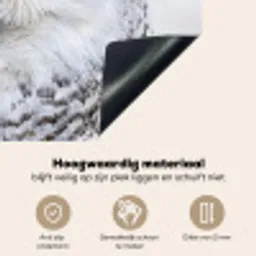 Sneeuwuil - Oog - Wildlife - Wit Inductie beschemer met haakjes klein -ky-onderkant-nl