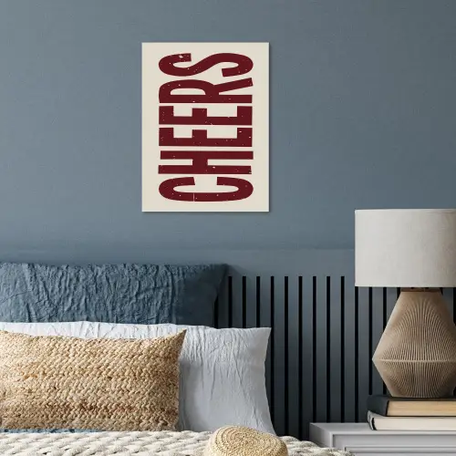Red - Cheers - Decoratie - Beige poster papier klein -sfeer2